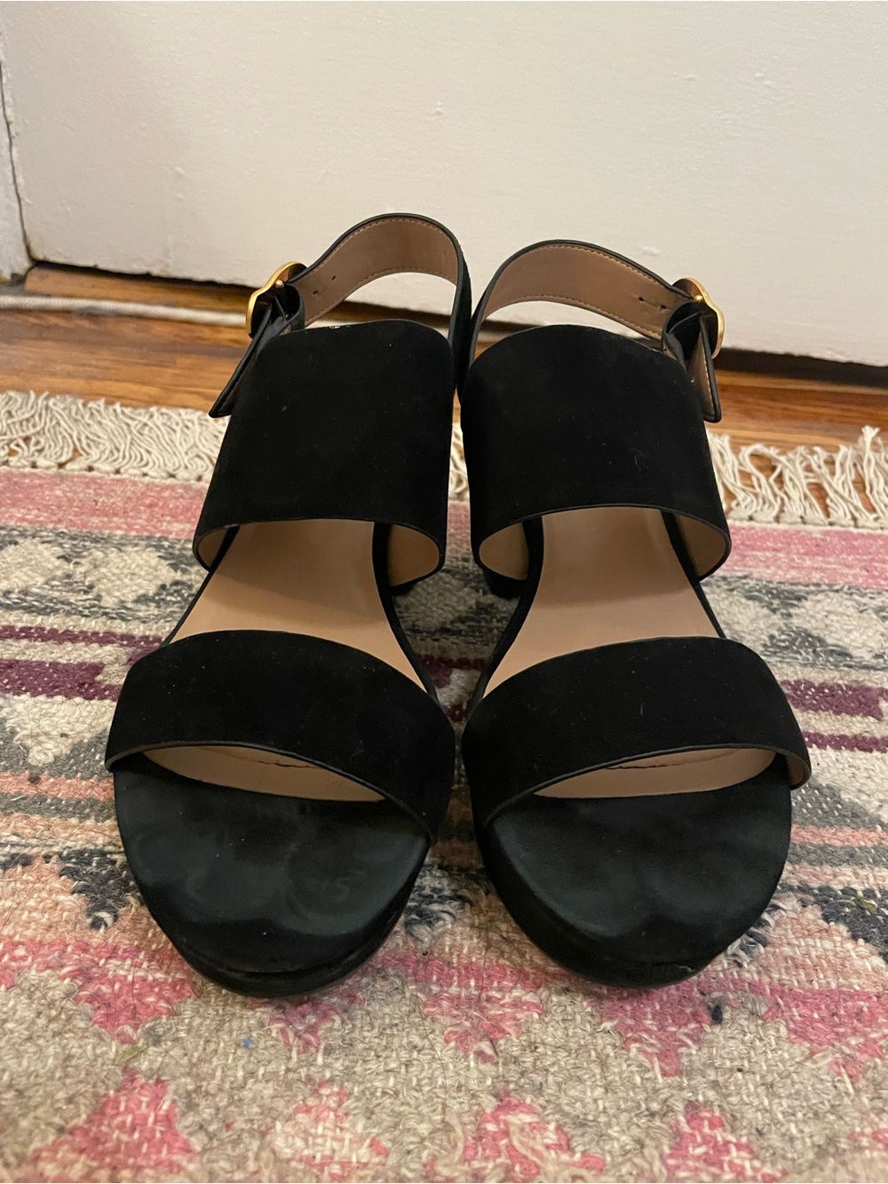 Aerosoles Camera Black Suede Sandals - size 8.5 - Picture 3 of 6